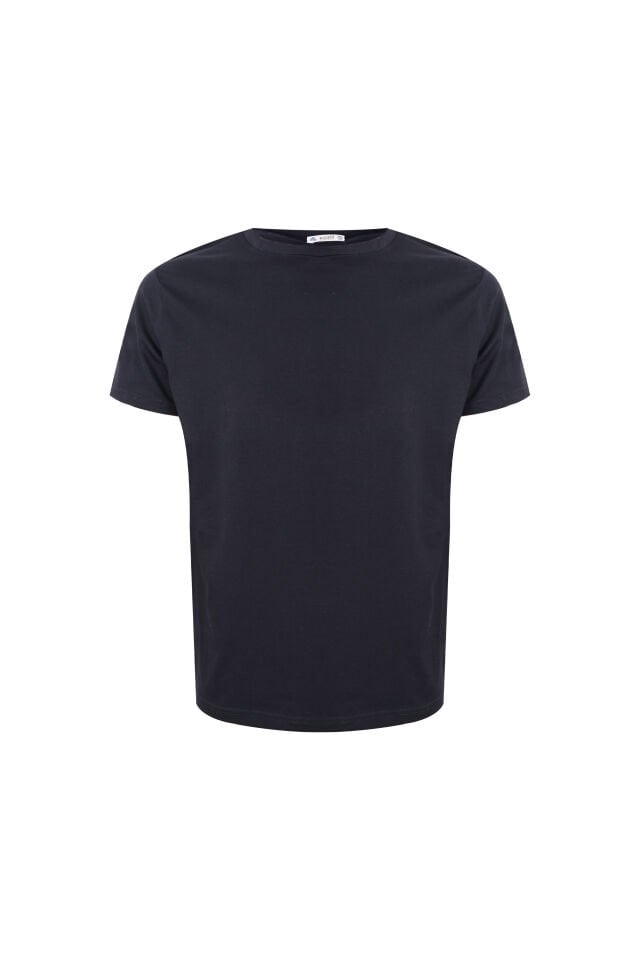 Erkek 2'li Basic Likralı T-Shirt Füme - 2XL