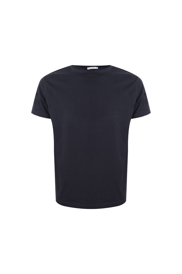 Erkek 2'li Basic Likralı T-Shirt Füme - 2XL