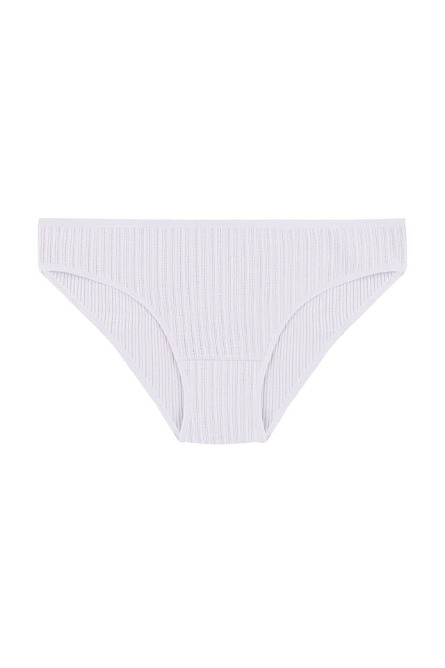 Kadın 7'li Ajur Slip Siyah - Beyaz - S -  M