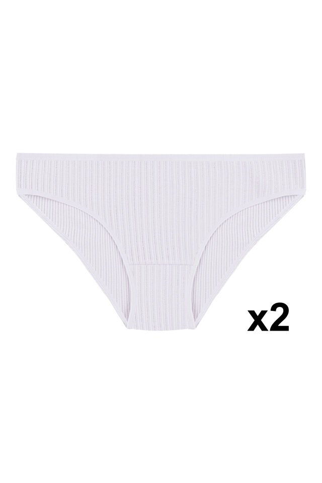 Kadın 7'li Ajur Slip Ten  - Beyaz - L  - XL