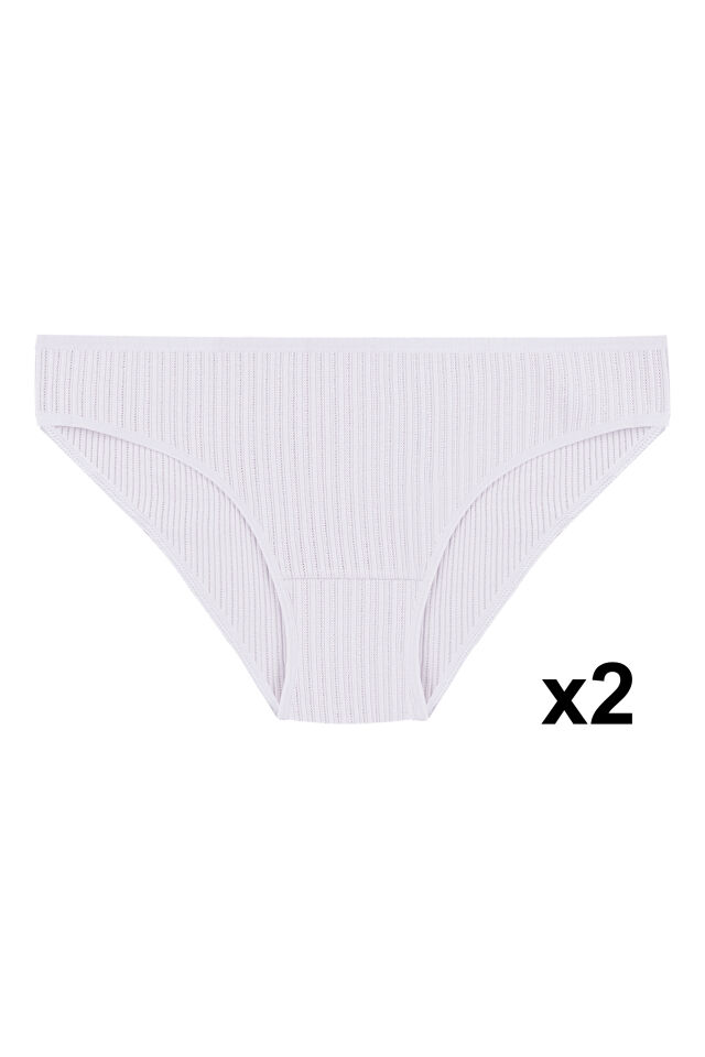 Kadın 7'li Ajur Slip Ten  - Beyaz - L  - XL