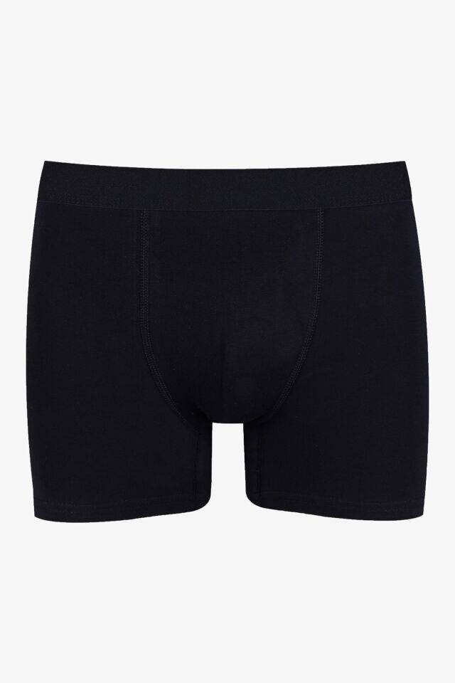 Erkek 3'lü Pamuklu Likralı Boxer KO9003BX-18 Gri Melanj-Etnik-Siyah - XL