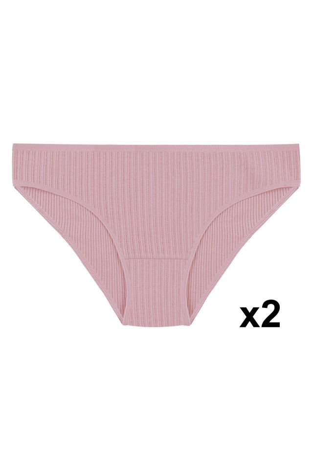 Kadın 7'li Ajur Slip Siyah - Ten - S -  M