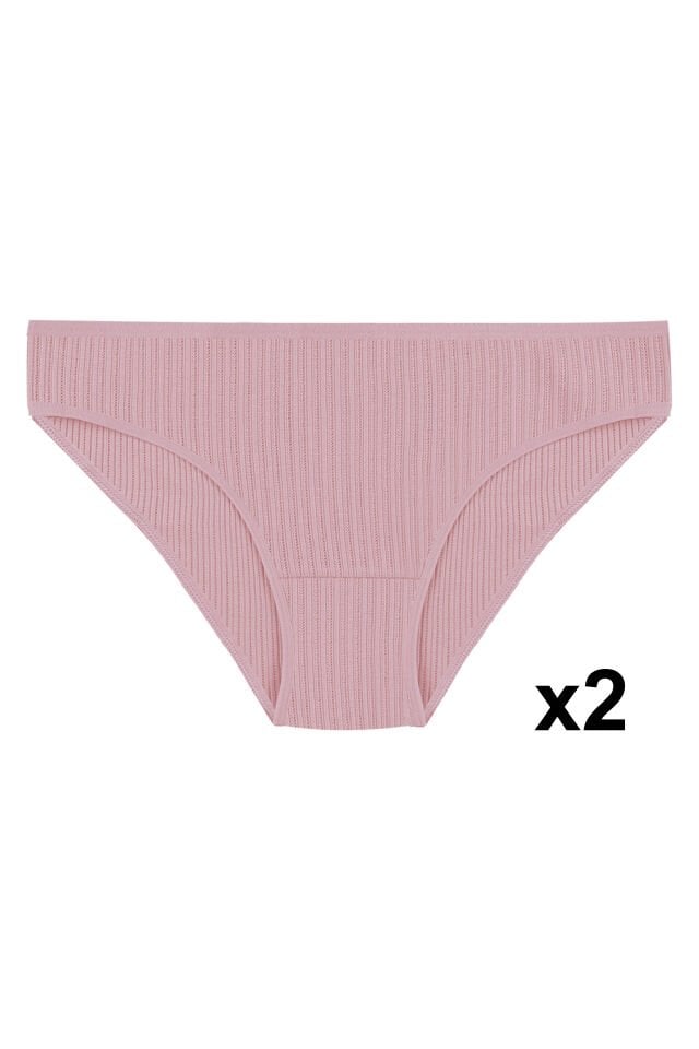 Kadın 7'li Ajur Slip Siyah - Ten - S -  M