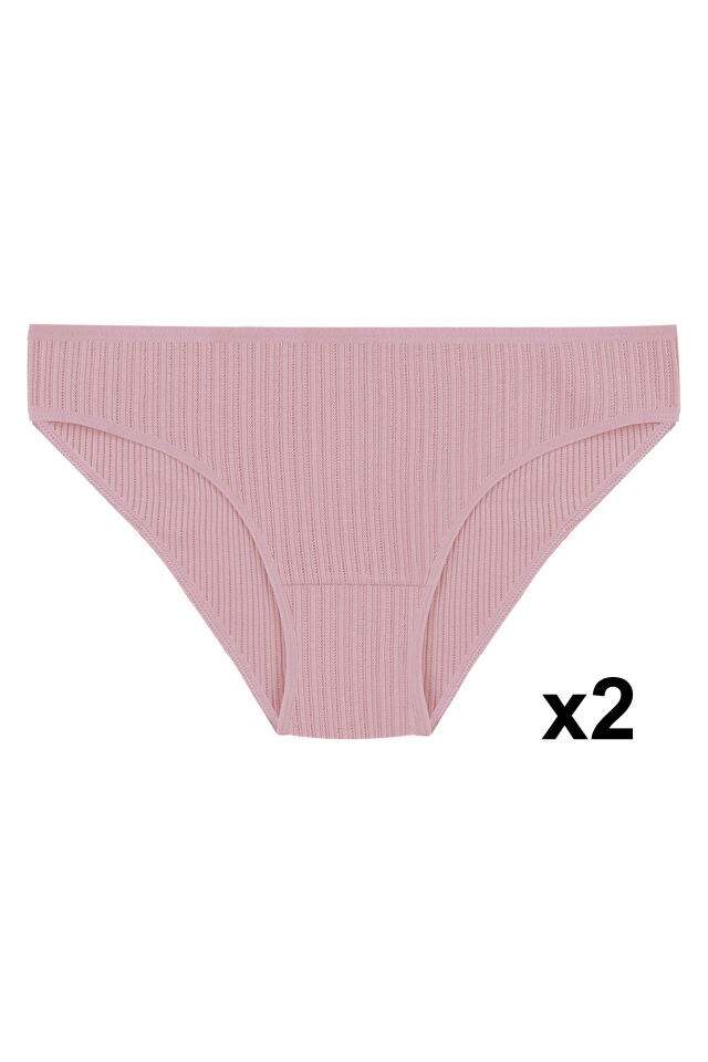 Kadın 7'li Ajur Slip Siyah - Ten - S -  M