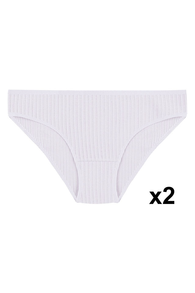 Kadın 7'li Ajur Slip Siyah - Ten - S -  M
