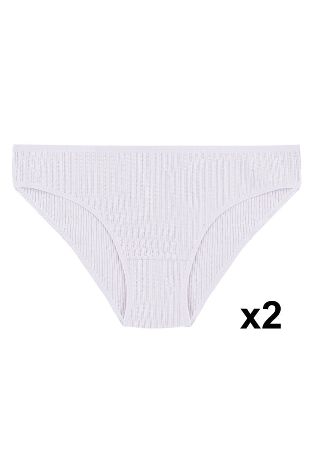 Kadın 7'li Ajur Slip Siyah - Ten - L  - XL