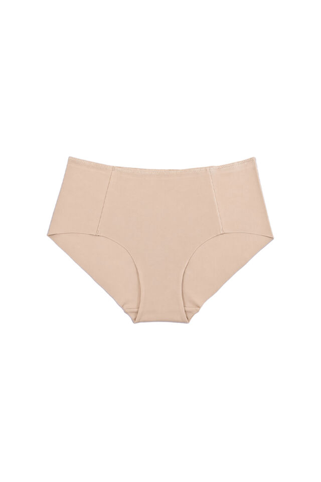 Kadın 5'li Pamuk Lazer Kesim Yüksek Bel Toparlayıcı Külot Siyah - Ten - 2XL