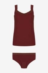 Kadın Dantel Detaylı Atlet Külot Takım KO2001TKM-1 İndigo - S/M