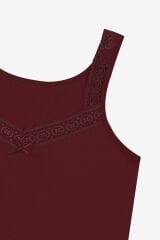 Kadın Dantel Detaylı Atlet Külot Takım KO2001TKM-1 İndigo - S/M