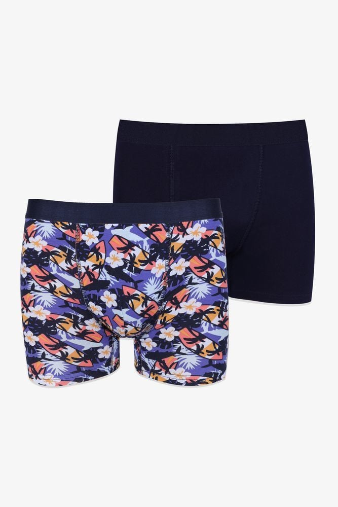 Erkek 2'li Pamuklu Likralı Boxer