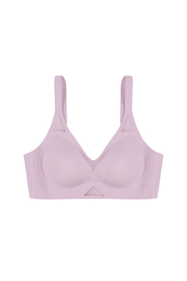 Balensiz Push Up Dikişsiz Çıkarılabilir Pedli Nefes Alan Sporcu Sütyen 90B - Gül Kurusu