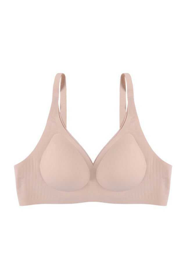 Balensiz Lazer Dikişsiz Kaplı Dekolteli Büstiyer Sütyen