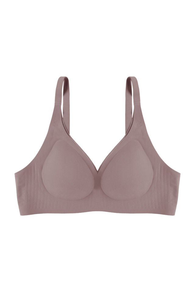 Balensiz Lazer Dikişsiz Kaplı Dekolteli Büstiyer Sütyen