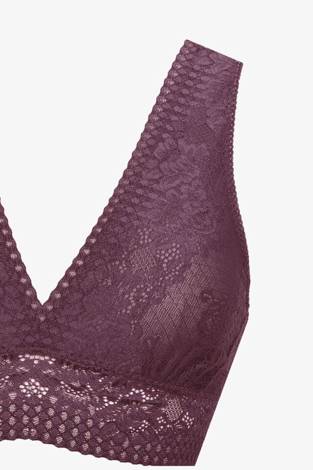 Kadın Kalın Askılı Dantelli Büstiyer Takım 80275 Gül Kurusu - 90B - 80275 Gül Kurusu - 90B