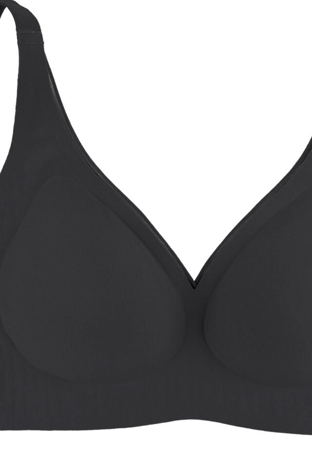 Balensiz Lazer Dikişsiz Kaplı Dekolteli Büstiyer Sütyen 90B - Siyah