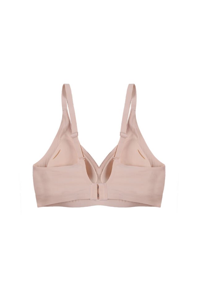 Balensiz Lazer Dikişsiz Kaplı Dekolteli Büstiyer Sütyen Ten - 75B