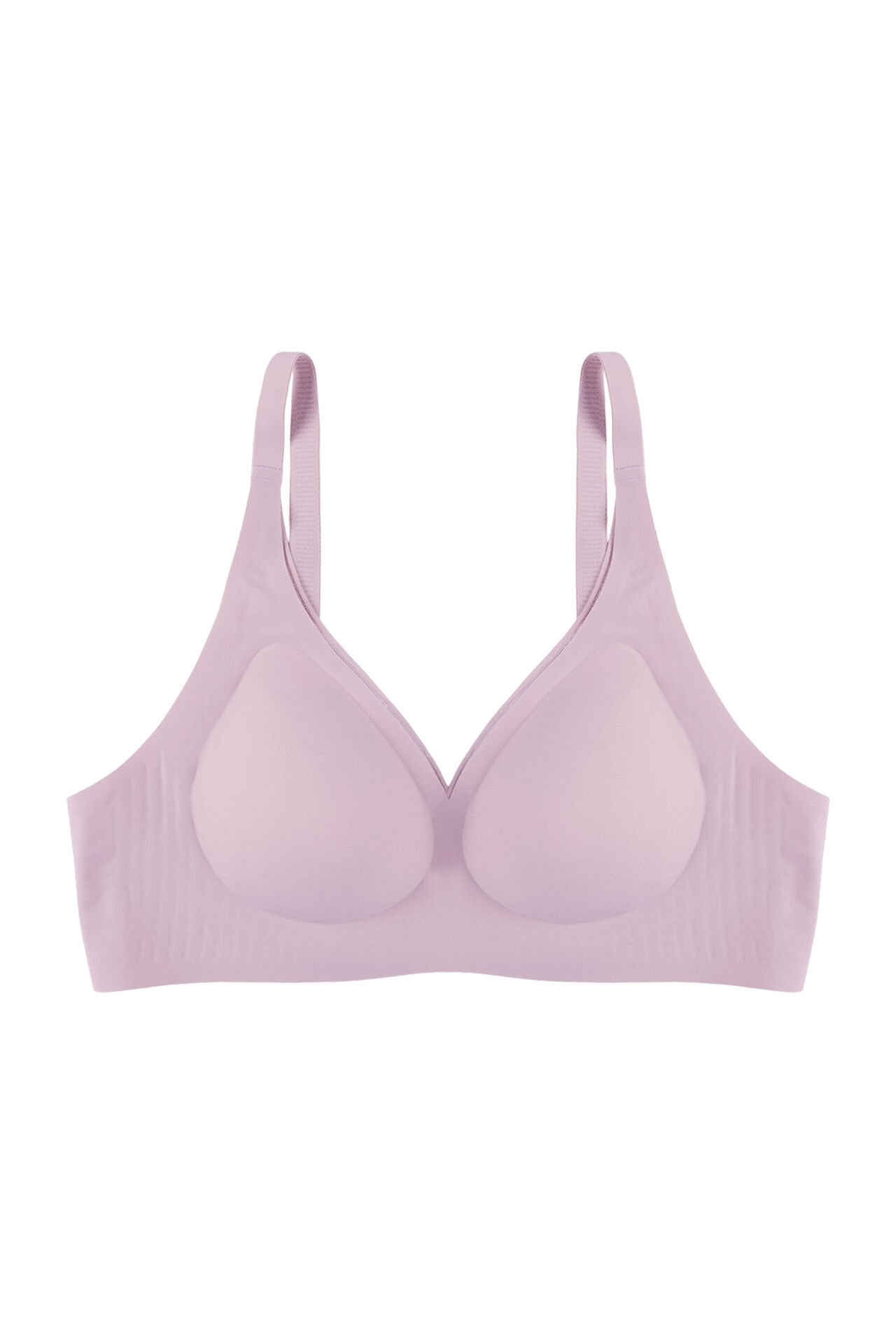 Balensiz Lazer Dikişsiz Kaplı Dekolteli Büstiyer Sütyen 85B - Pembe