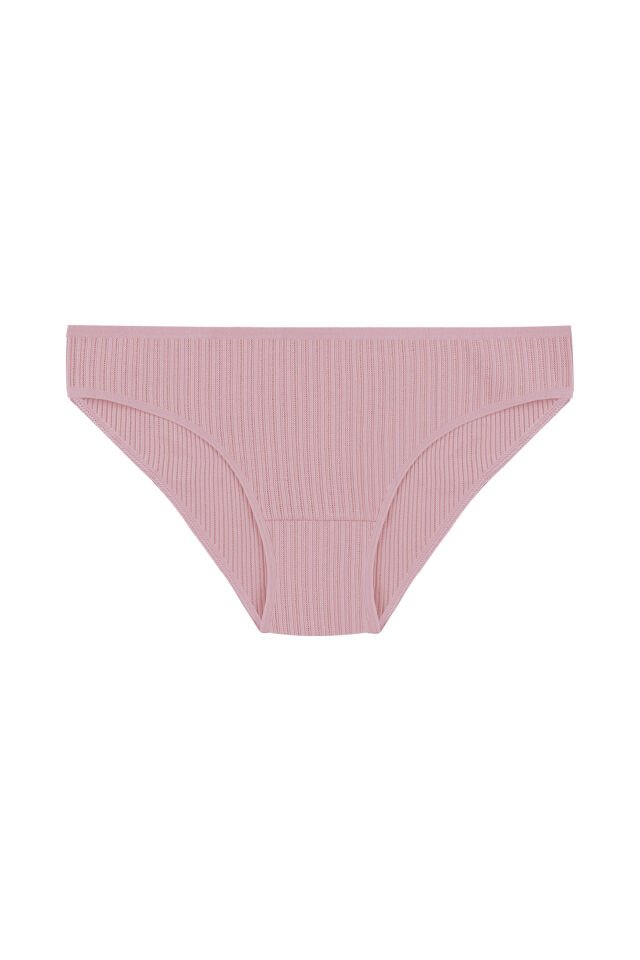 Kadın 3'lü Ajur  Slip Kahverengi - Ten - L  - XL