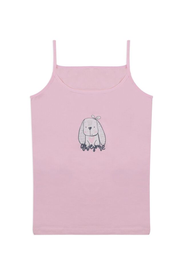 Kız Çocuk 3'lü Desenli Atlet 1056-17 - 7-9 Yaş