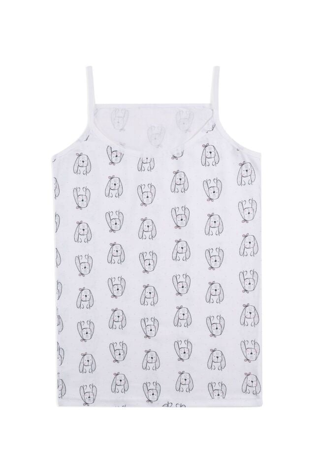 Kız Çocuk 3'lü Desenli Atlet 1056-17 - 9-11 Yaş