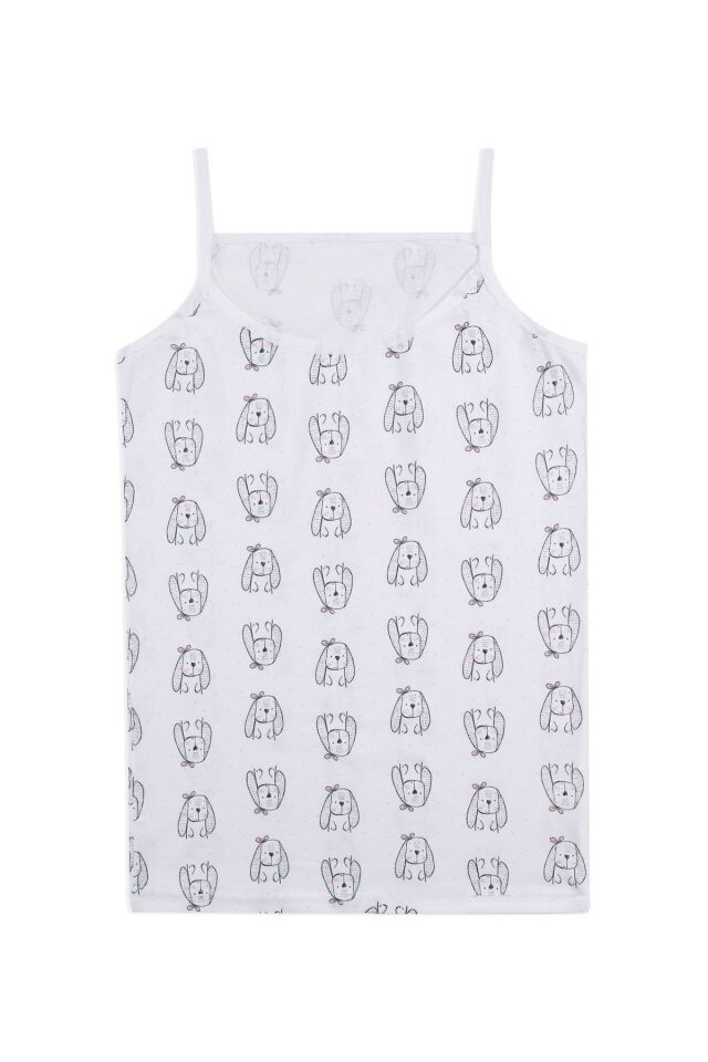 Kız Çocuk 3'lü Desenli Atlet 1056-17 - 9-11 Yaş