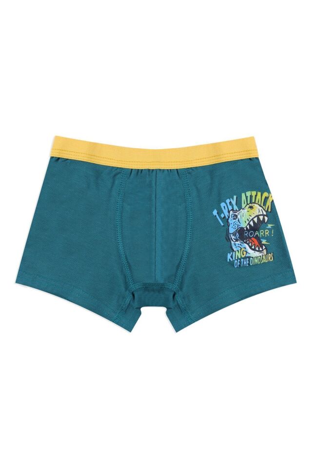 Erkek Çocuk Pamuklu Uzay Baskılı 3'lü Boxer 3053-17 - 7-9 Yaş - 3053-17 - 7-9 Yaş