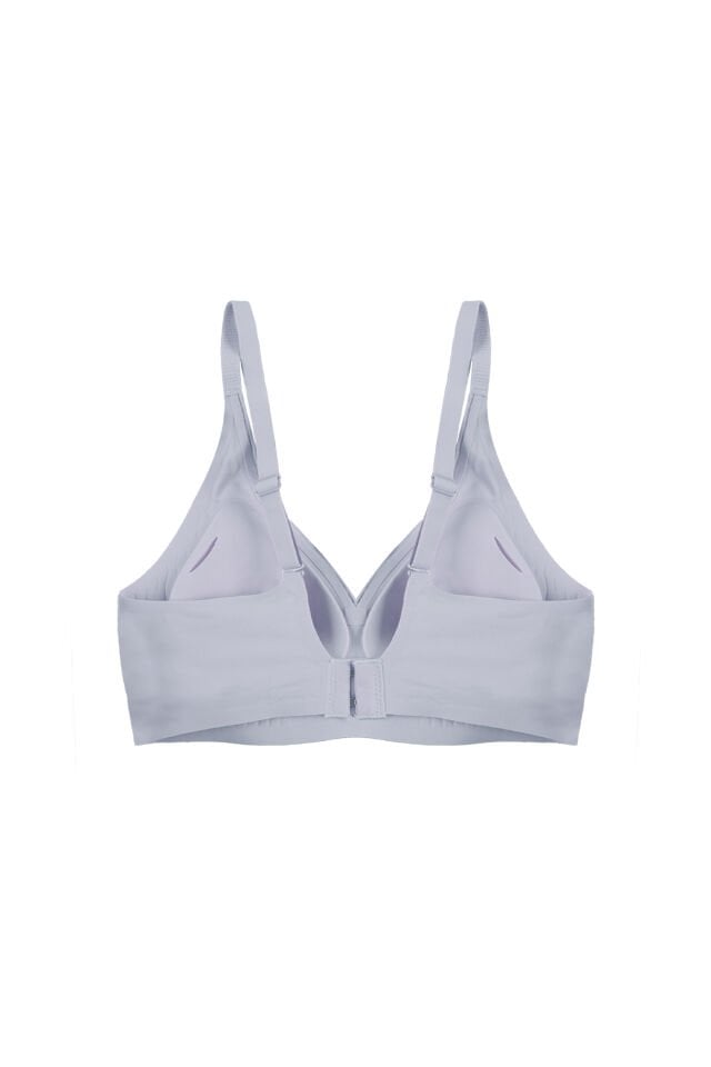 Balensiz Lazer Dikişsiz Kaplı Dekolteli Büstiyer Sütyen 85B - Mavi