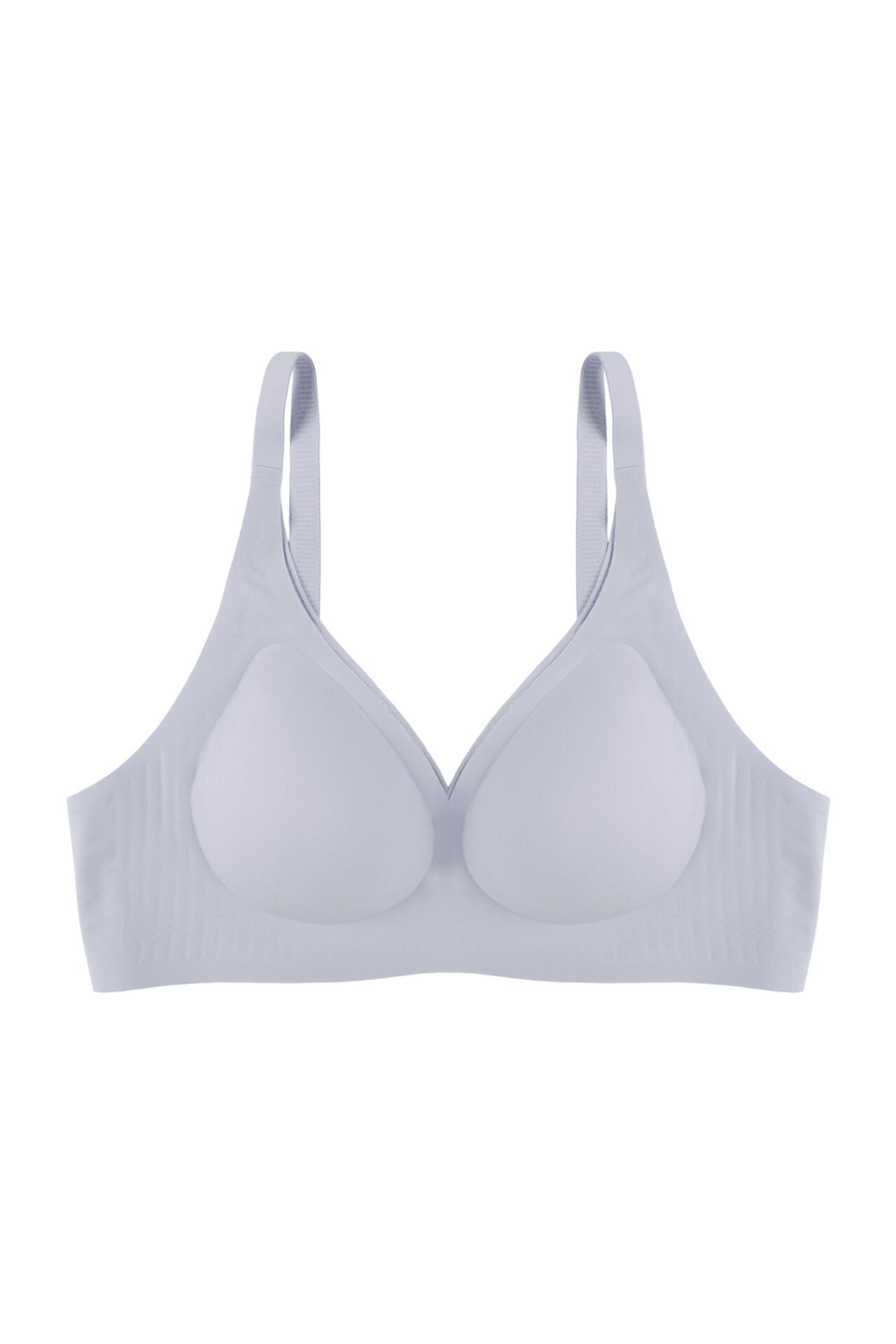 Balensiz Lazer Dikişsiz Kaplı Dekolteli Büstiyer Sütyen 90B - Mavi