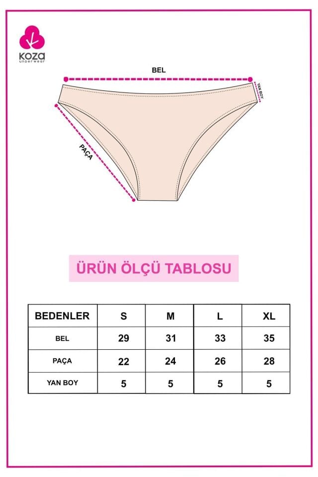 Kadın 7'li Likralı Külot Siyah - S