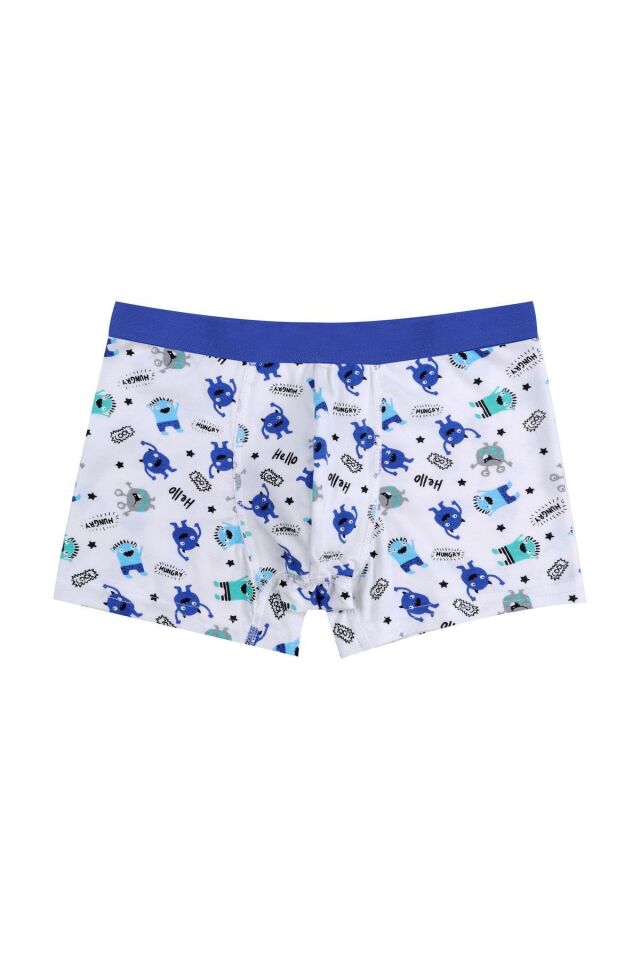 Erkek Çocuk Pamuklu Uzay Baskılı 3'lü Boxer 3053-15 - 3-5 Yaş - 3053-15 - 3-5 Yaş