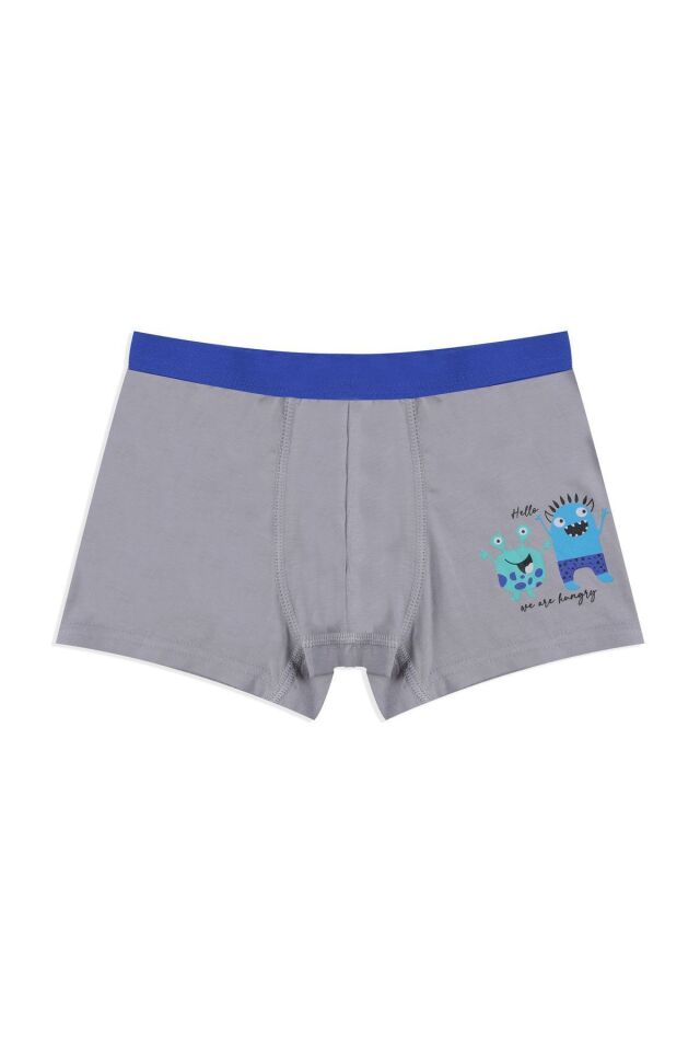 Erkek Çocuk Pamuklu Uzay Baskılı 3'lü Boxer 3053-15 - 3-5 Yaş - 3053-15 - 3-5 Yaş