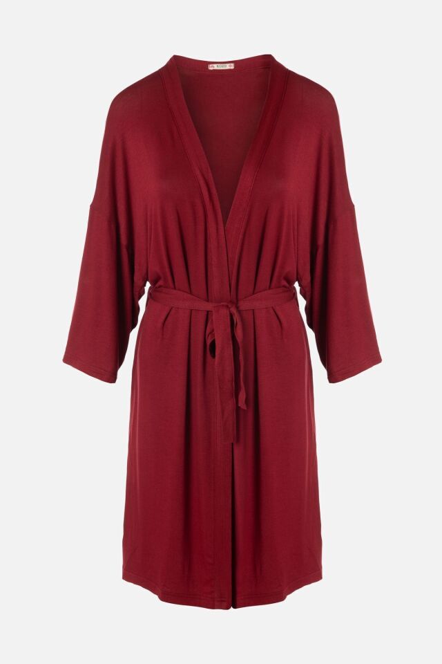 Sevgililer Günü Temalı Kadın Viskon - Yumuşak Dokulu İkili Dantelli Gecelik Sabahlık Takım