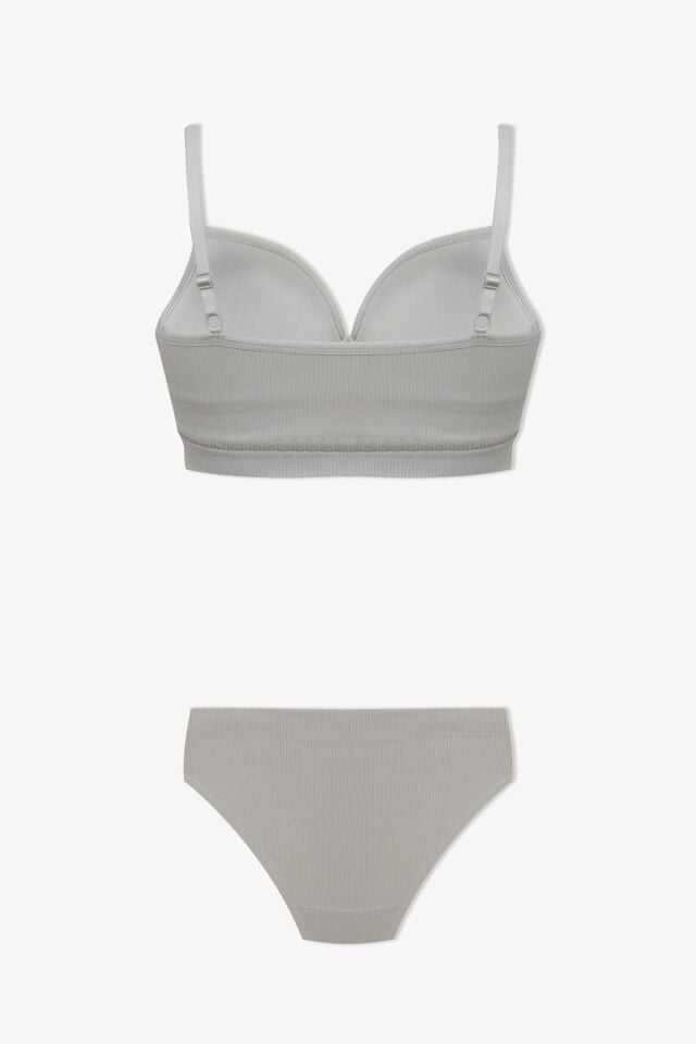 Kadın Fitilli Yarım Dolgulu Sütyen Takım 80318 Taş - 80B - 80318 Taş - 80B