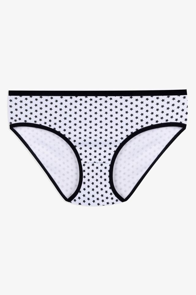 Kadın 3'lü Desenli Kaşkorse Pamuklu Yüksek Bel Bato 2056-2 - 2XL