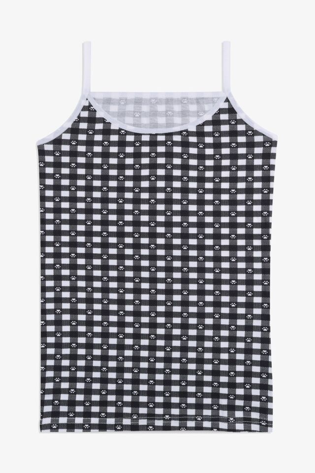 Kız Çocuk 3'lü Penguen Desenli Pamuklu Atlet 2011-4 - 3-5 Yaş