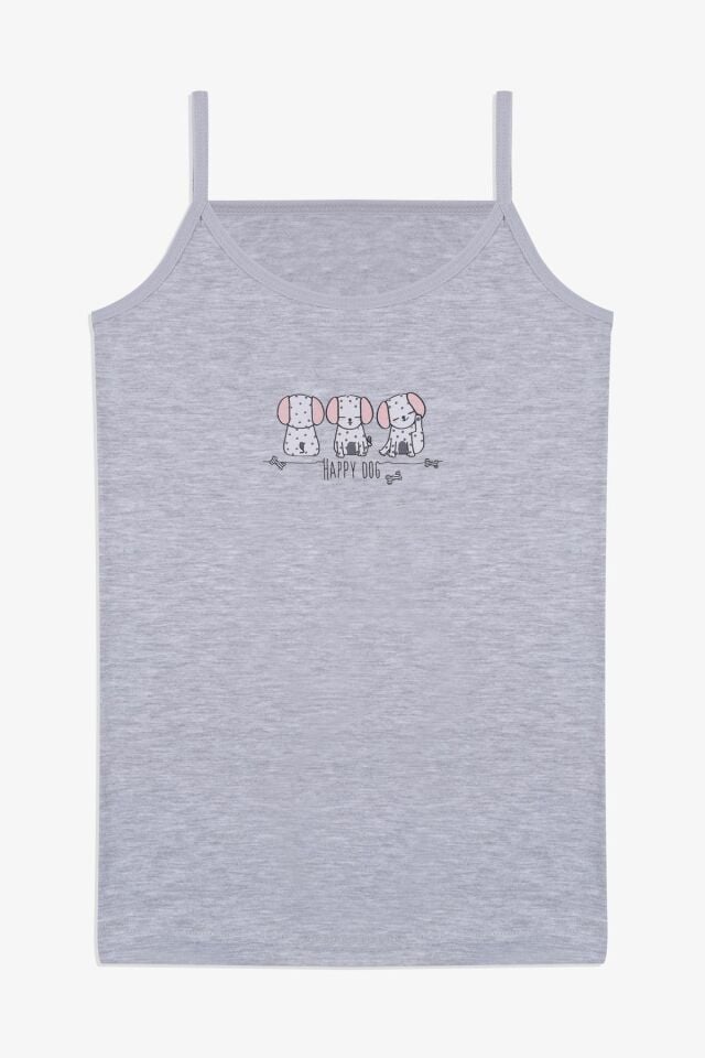 Kız Çocuk 3'lü Penguen Desenli Pamuklu Atlet 2011-4 - 9-11 Yaş