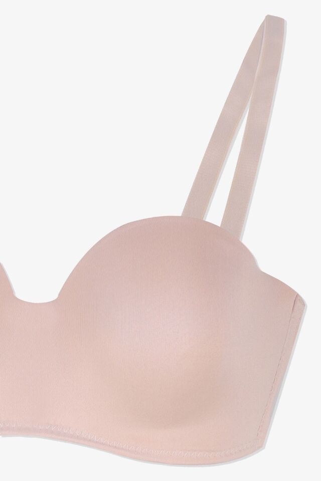 Kadın Dolgusuz Mikro Straplez Sütyen Ten