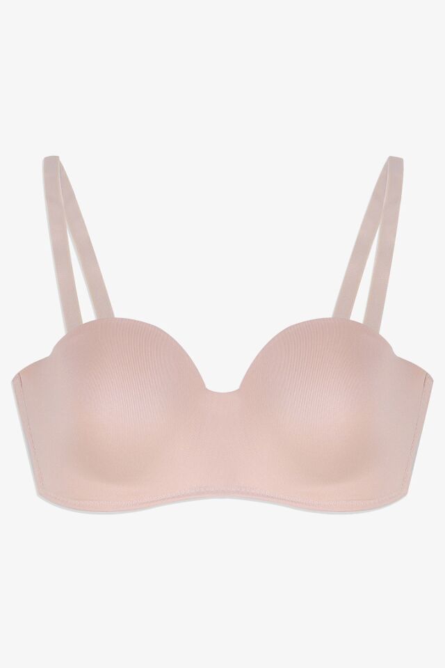 Kadın Dolgusuz Mikro Straplez Sütyen Ten