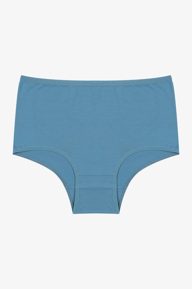 Kadın 5'li Likralı Ekstra Yüksek Bel Külot Gri Melanj - 3XL