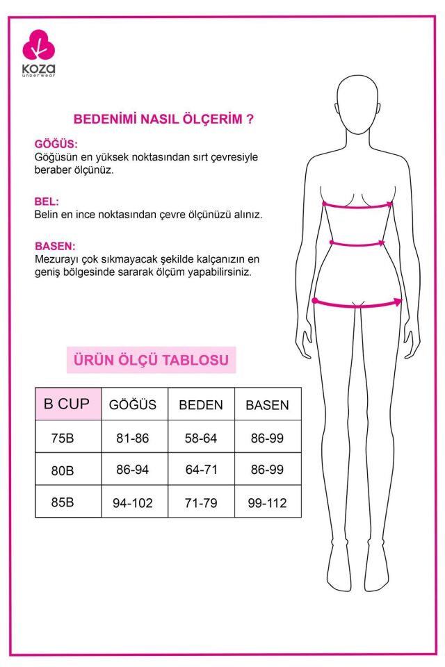 Kadın Fitilli Yarım Dolgulu Sütyen Takım Siyah - 80B - Siyah - 80B