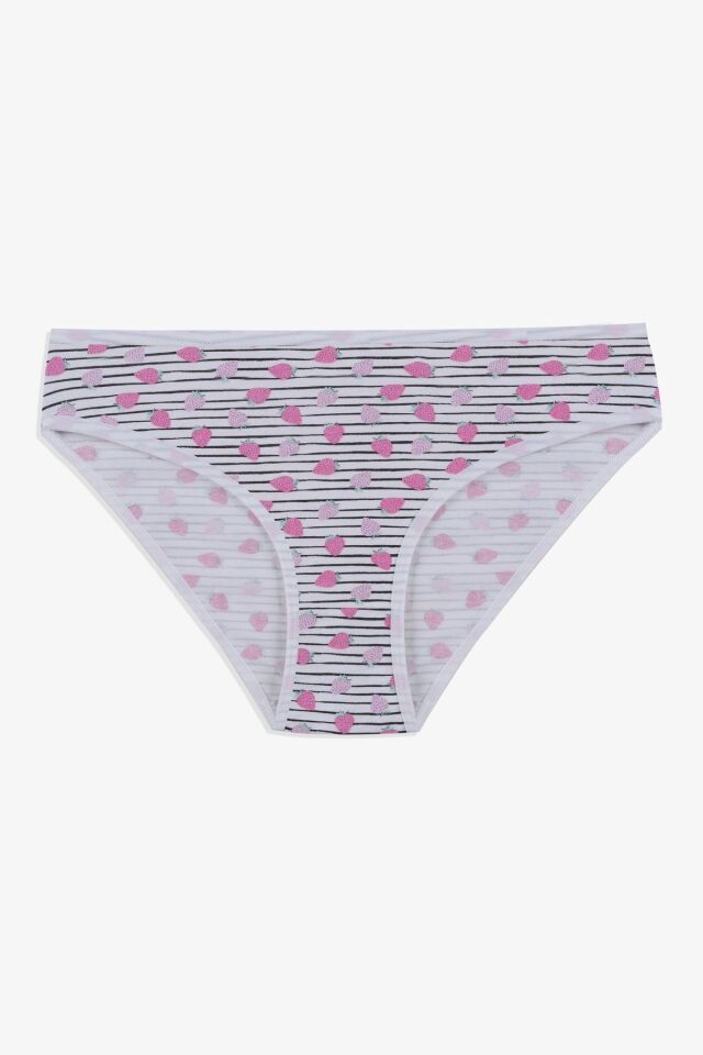 Kadın 5'li Desenli Pamuklu Likralı Külot 11090-170 - S/M - 11090-170 - S/M