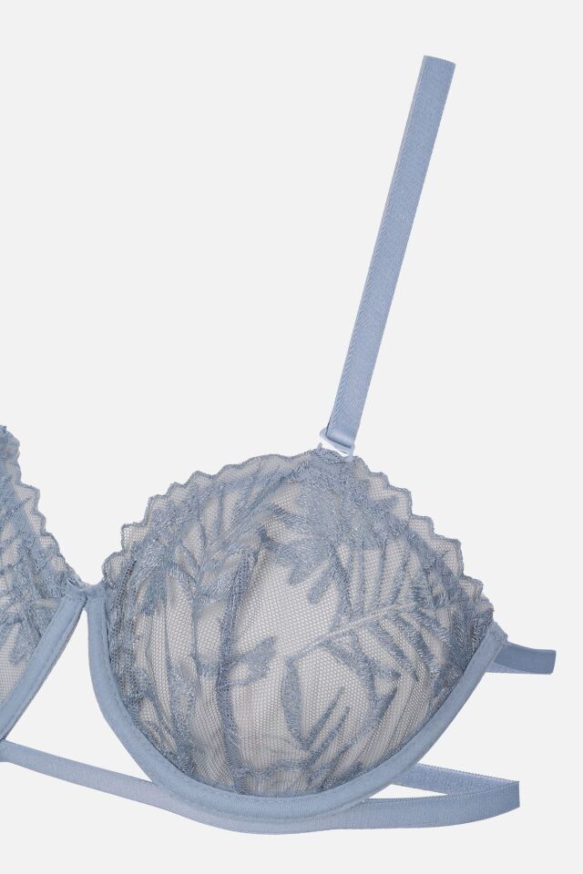 Kadın Brodeli Tüllü Dantelli Sütyen Takım