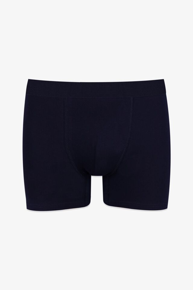 Erkek 3'lü Pamuklu Likralı Boxer denizsiyahyazı - M