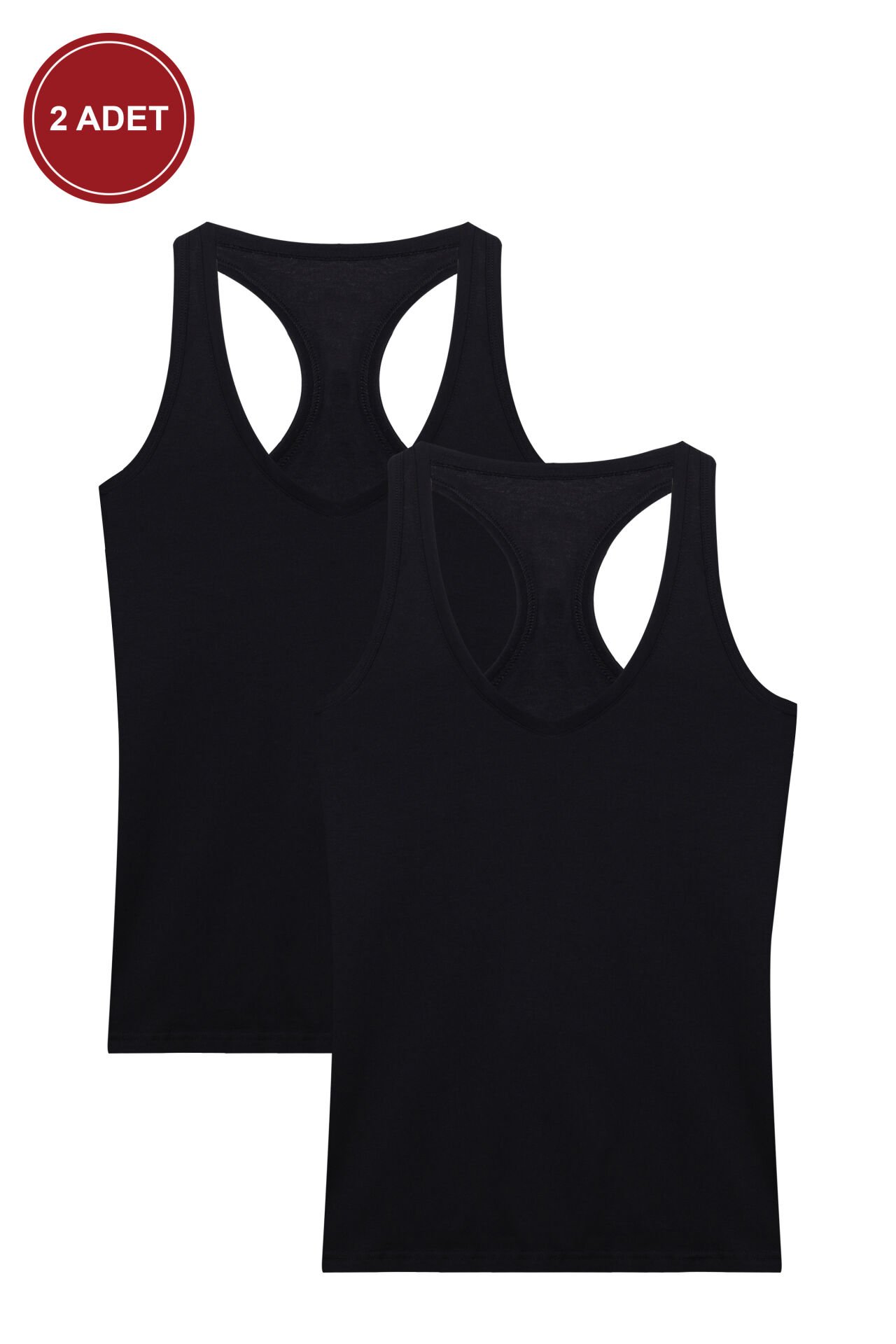 Kadın 2'li Sporcu Atlet Siyah - L/XL - Siyah - L/XL