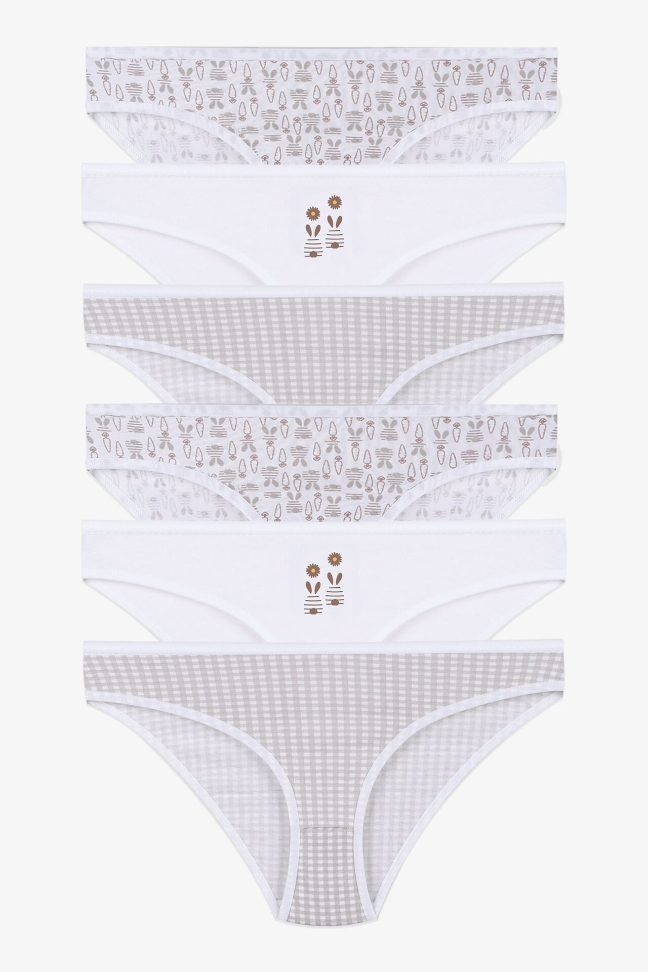 Çocuk 6'lı Desenli Pamuklu Likralı Külot Çok Renkli - 9-11 Yaş