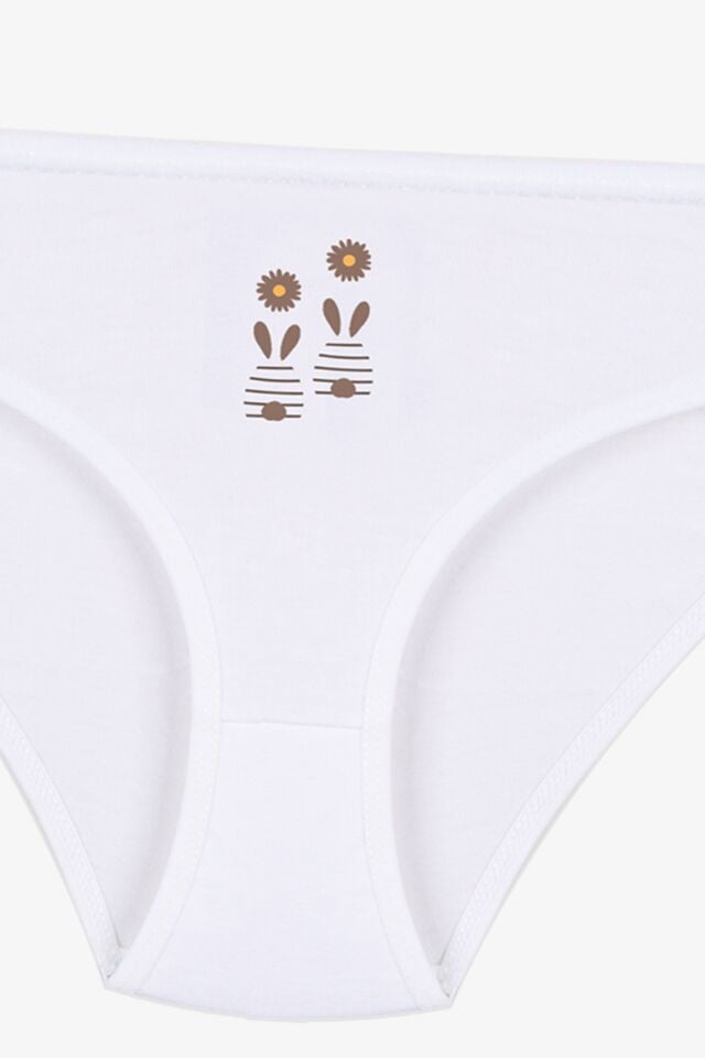 Çocuk 6'lı Desenli Pamuklu Likralı Külot Çok Renkli - 9-11 Yaş