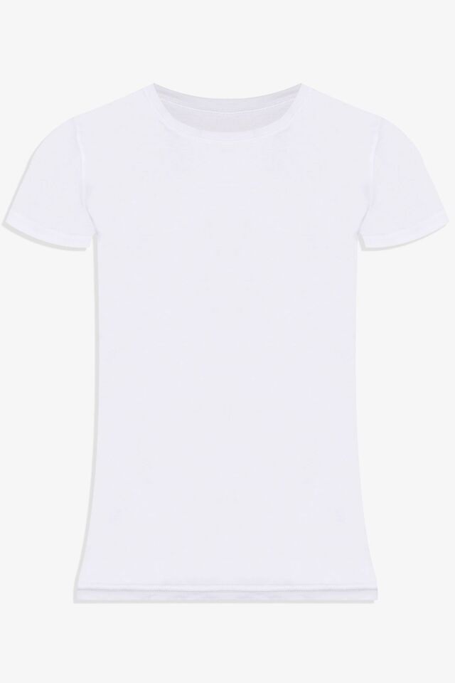 Erkek 2'li Basic Likralı T-Shirt Beyaz - L - Beyaz - L