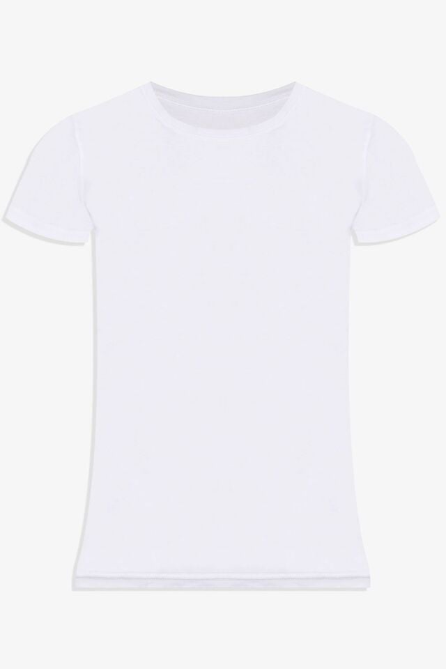 Erkek 2'li Basic Likralı T-Shirt Beyaz - 2XL - Beyaz - 2XL