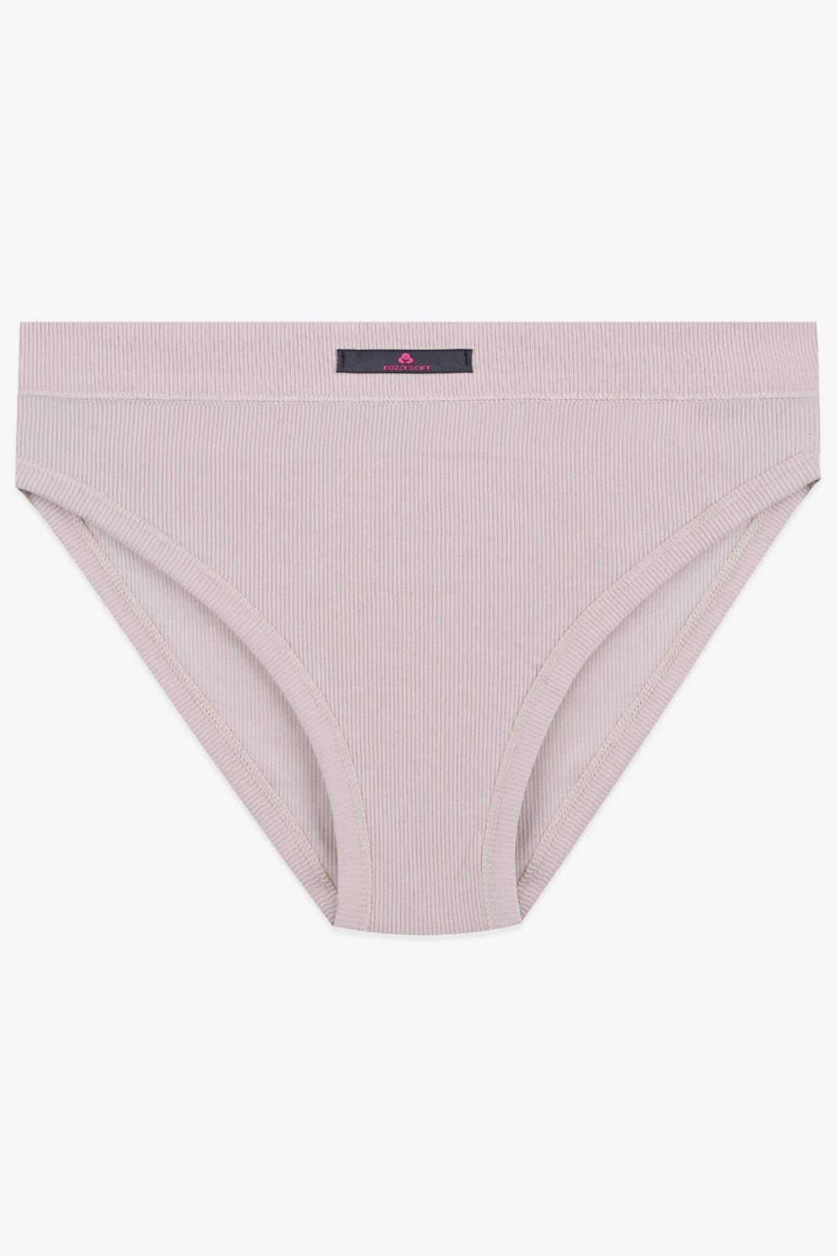Kadın 3'lü Biyeli Kaşkorse Basic Külot 20895 siyah-ekru-vizon - L/XL